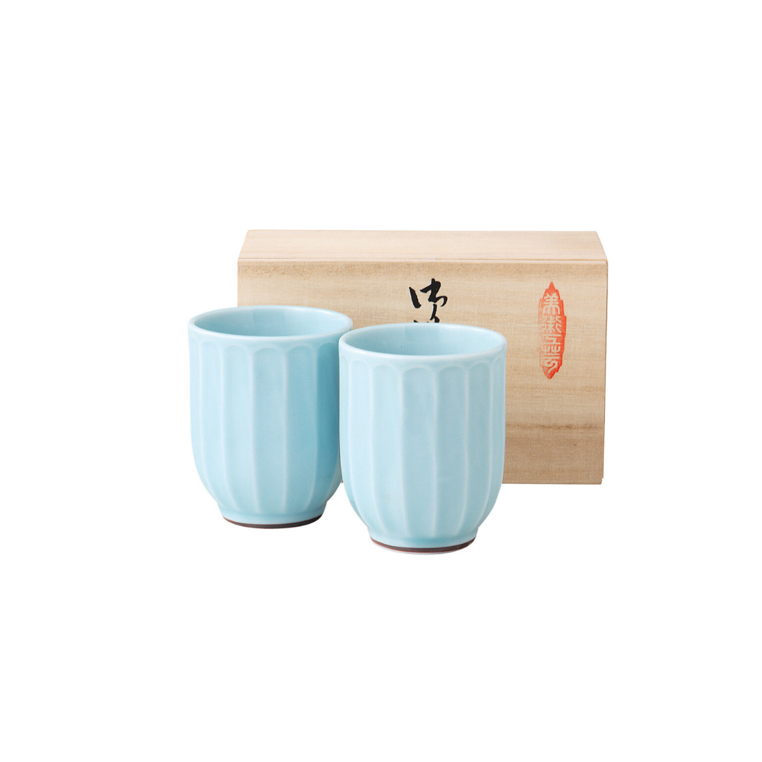 Pair of Celadon Tea Cups