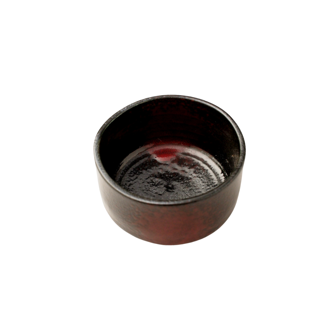 Matcha Bowl Black Red Sand